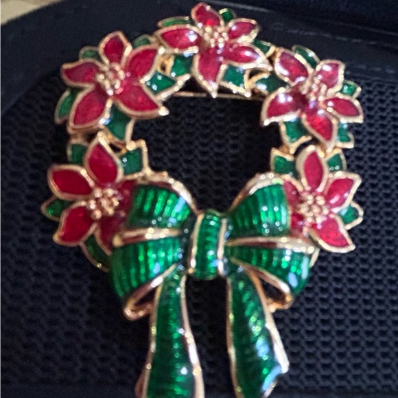 Brooch Christmas wreath - Picture 2 of 2
